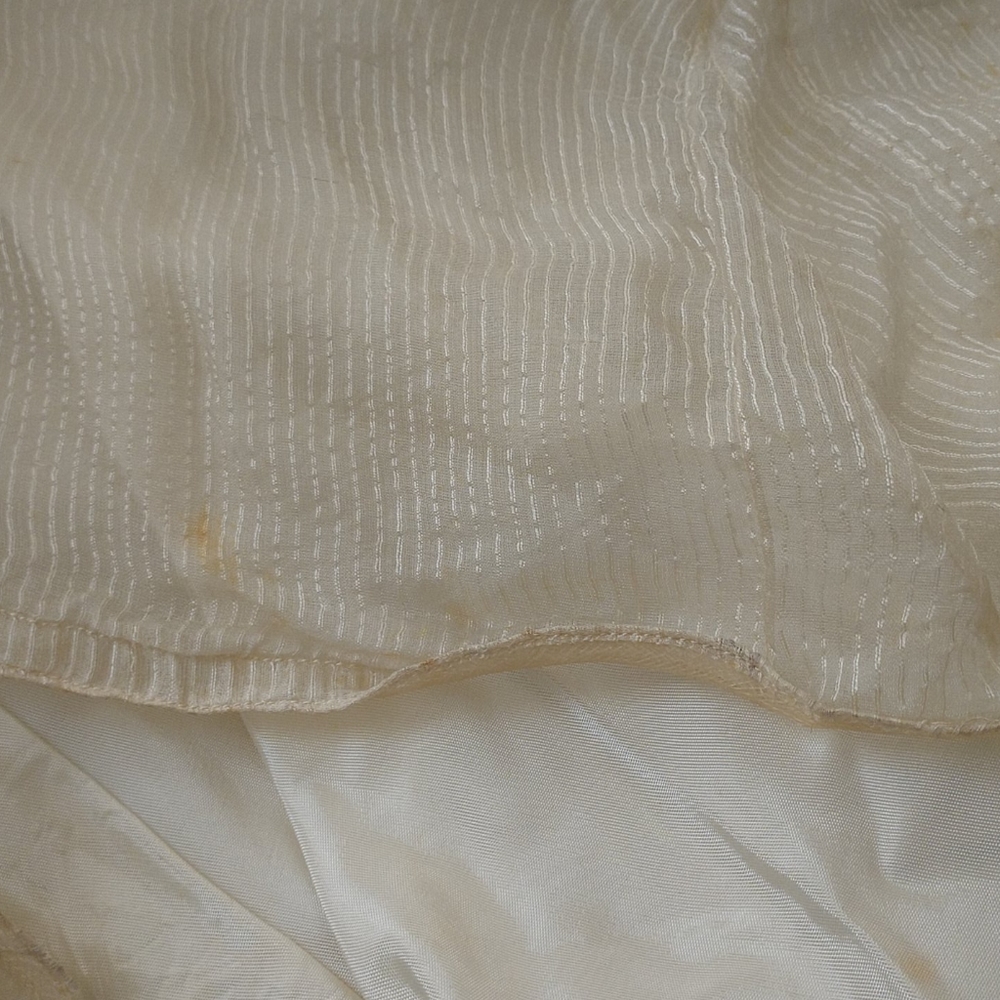 #9 1930s ANTIQUE SHEER GOSSAMER GOWN w Original Taffeta Slip - Picture 5 of 13